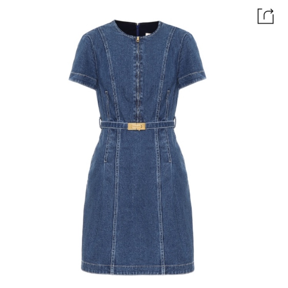 Tory Burch Nadia Stretch Denim Dress Size 2